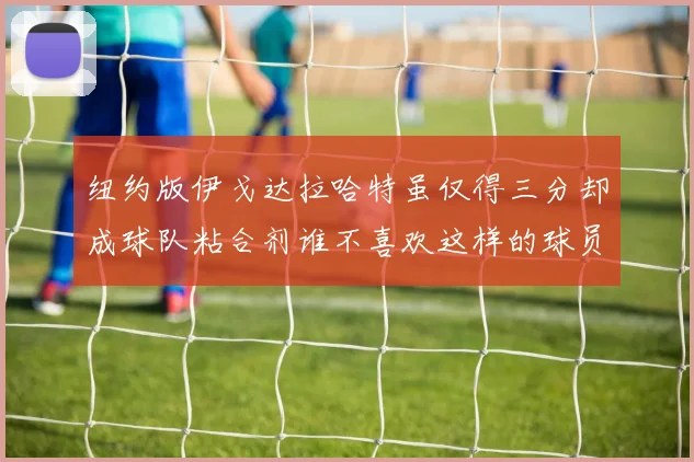 纽约版伊戈达拉哈特虽仅得三分却成球队粘合剂谁不喜欢这样的球员